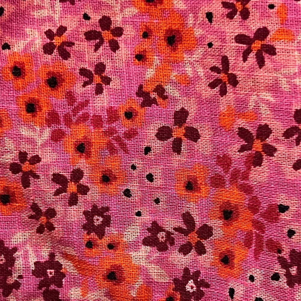 Free People I Found You Floral Button Blouse, Pink Party Combo, M - Picture 5 of 10